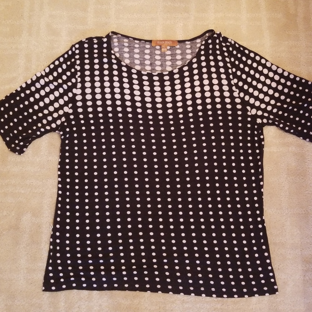 Ellen Tracy Shirt Sz Large Short Sleeve - Picture 2 of 4